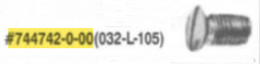 744742-0-00 Screw Throat plate of RIMOLDI  