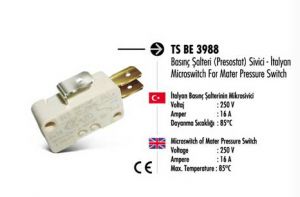 TS BE 3988 Микроключе за пресостат