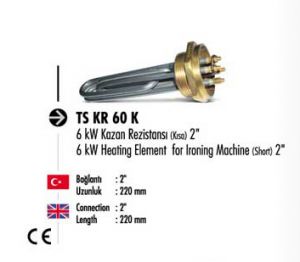 TS KR 60К Нагревател 6 KW, 2", Къс